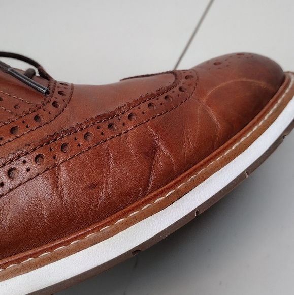Cole Haan Morris Men's Brown Leather Office Comfort Fit Wingtip Oxfords Sz 11.5 - Picture 10 of 15
